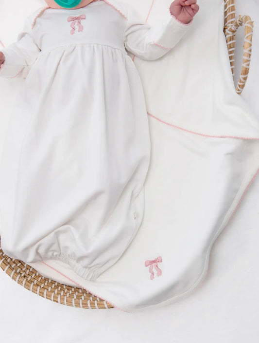 Pip Embroidered Blanket-Bow
