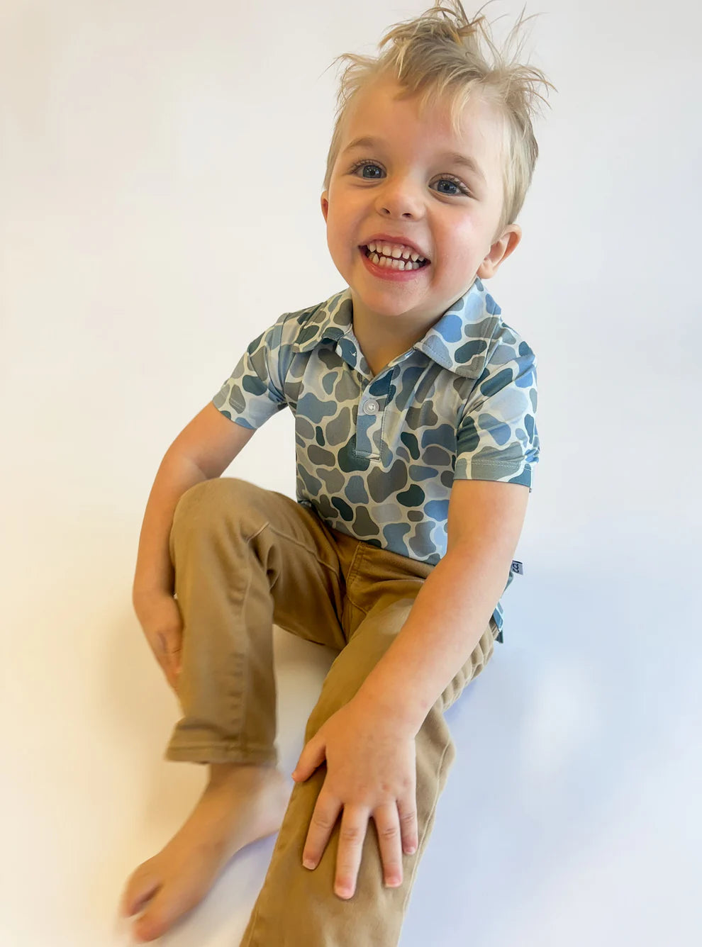 Watercolor Camo Polo Shirt