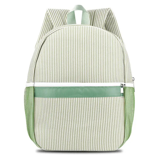 Seersucker Backpack, Green