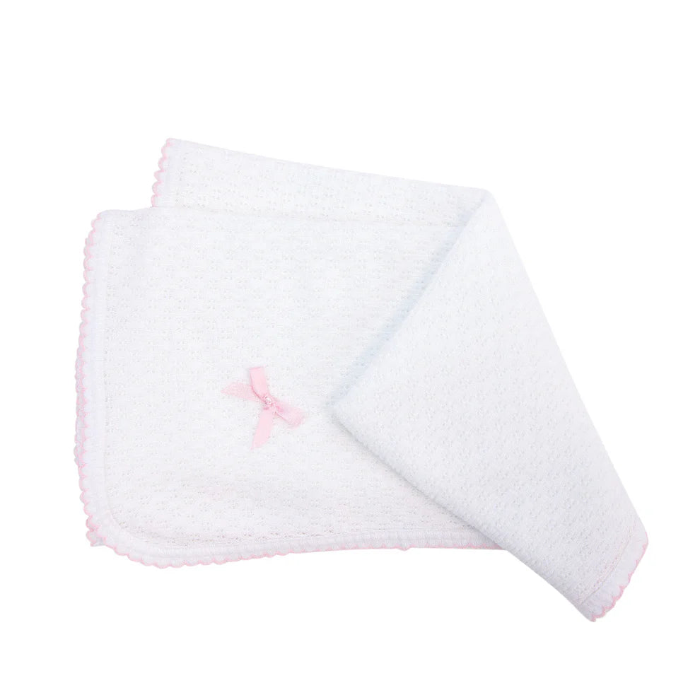 Knit Swaddle Blanket, Pink