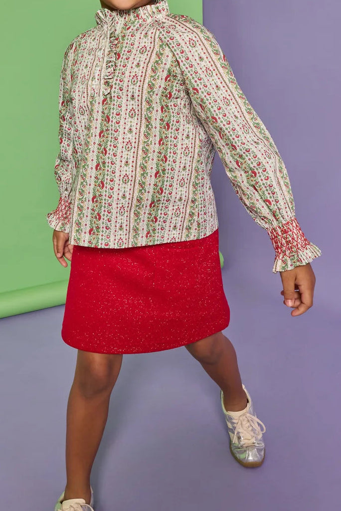 Patch Pocket Skort - Crimson