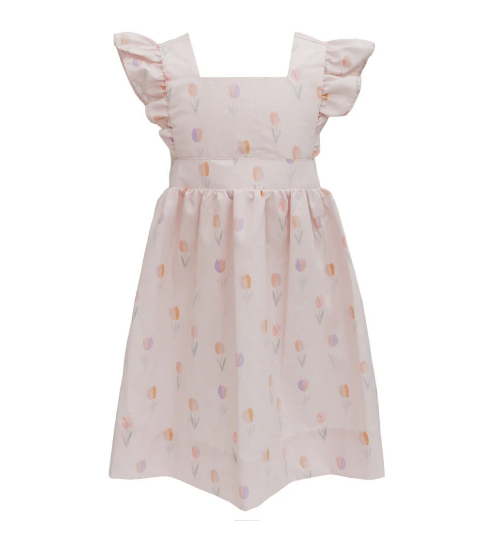 Printed Tullip Ruffle Sundress