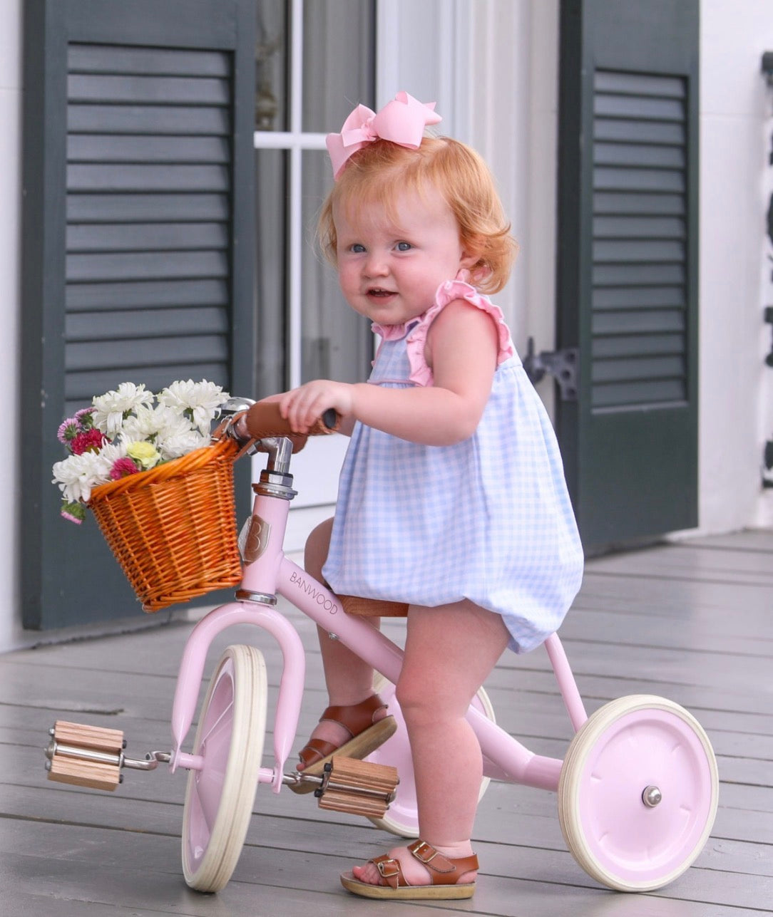 Meredith Bubble-Light Blue Gingham/Light Pink