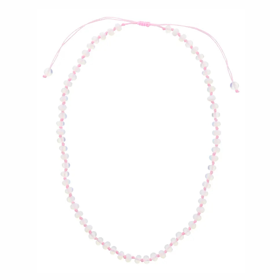 Light Pink Beaded Necklace