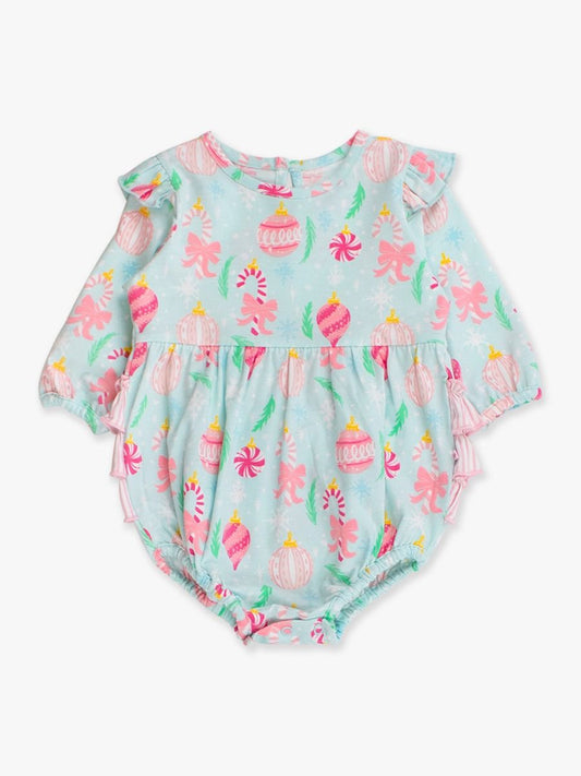 Ornament Knit Long Sleeve Flutter Bubble