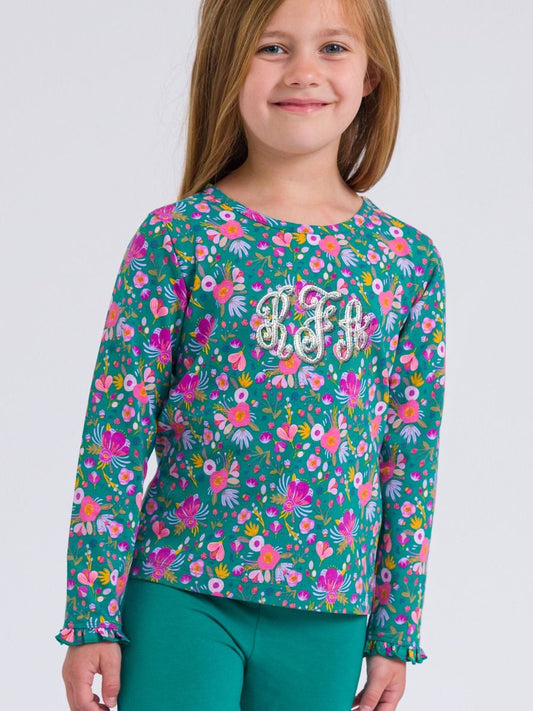 Knit Long Sleeve Ruffle Sleeve Top