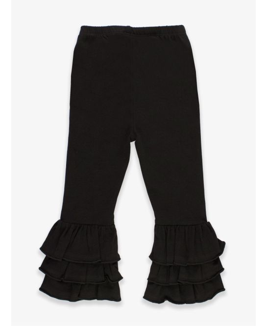 Baby Ruffle Flare Pants, BLACK