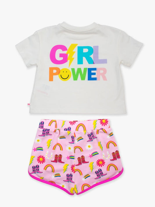 Girls Short & Graphic Tee Set, COWGIRL CUTIE
