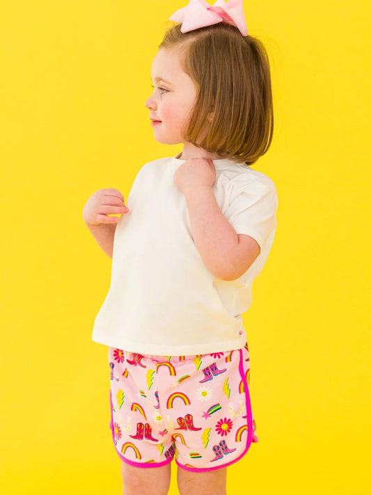 Girls Short & Graphic Tee Set, COWGIRL CUTIE