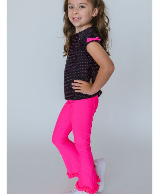 Active Flared Ruffle Hem Pants