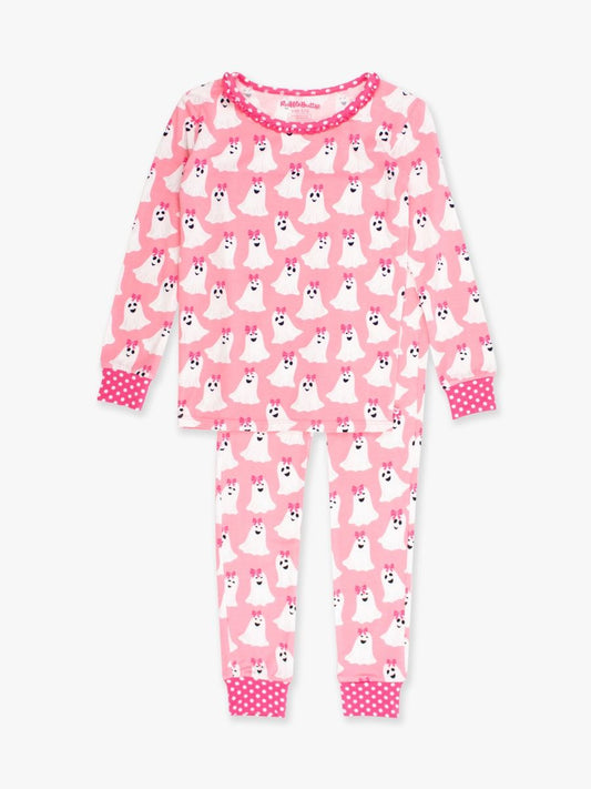 Toddler Ruffle Long Sleeve Pajama Set, Bamboo Viscose, GHOSTIE GIRLS