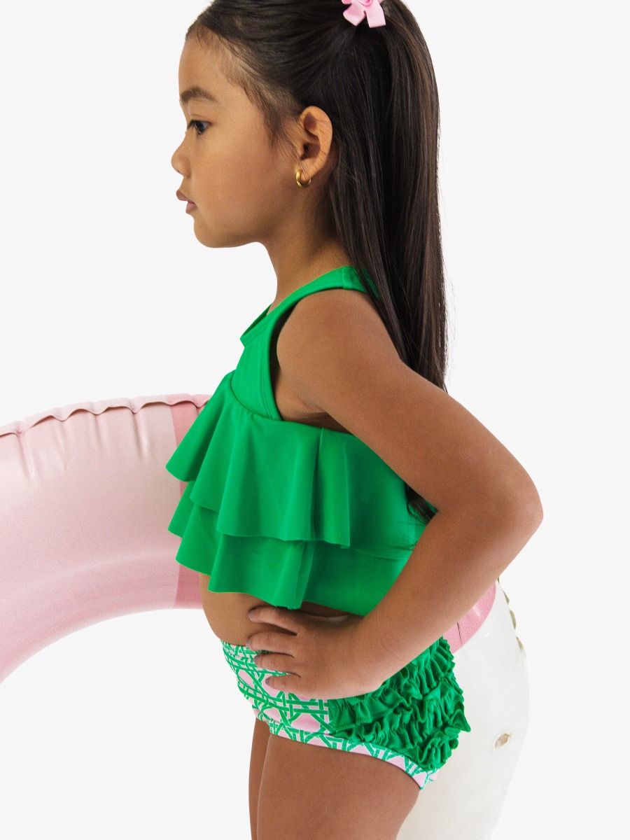 Flounce Bikini, PINK COASTAL CANE