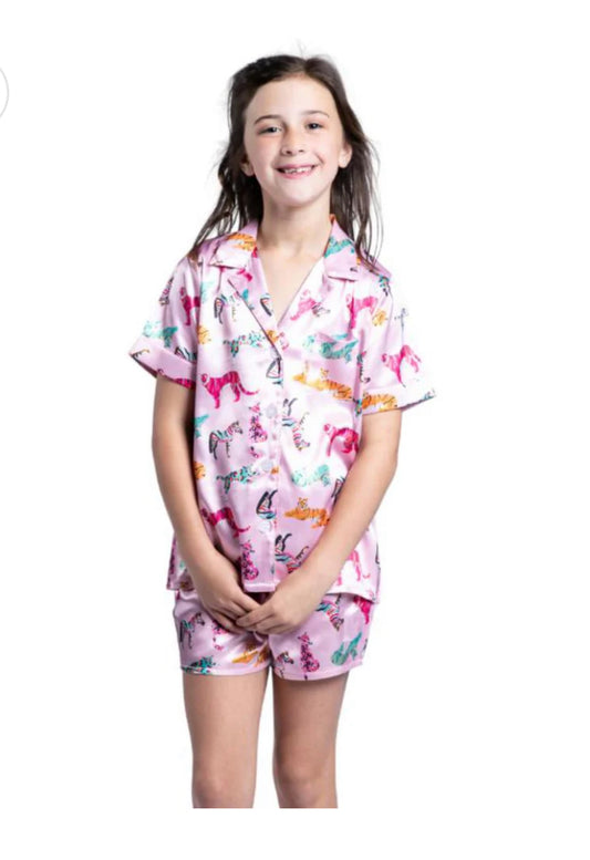 Kids Roar Satin Pajama Set