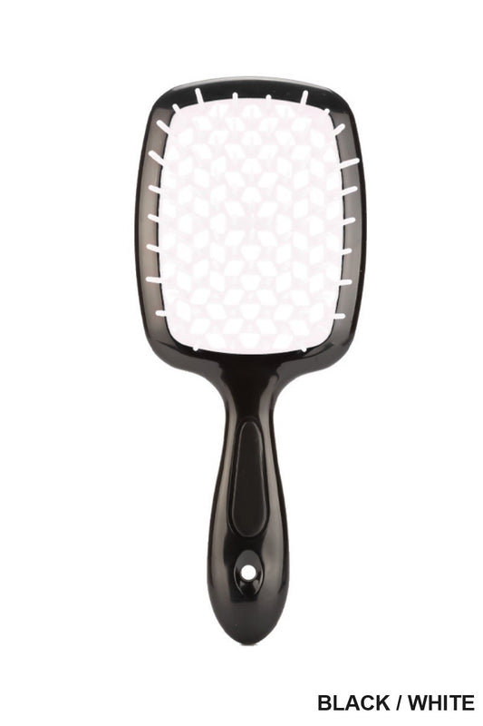Detangling Hair Massage Brush, Black/White
