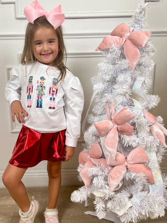 Sequin Nutcracker LS Tee