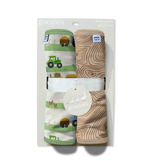 Farm Stripes Burp Cloth Set