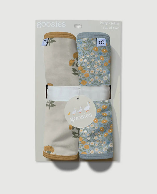 Burp Cloth Sets, Marigold Print