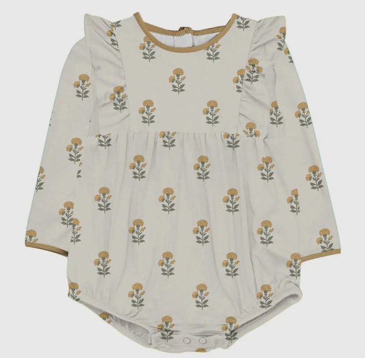 LS Flutter Bubble, Marigold Block Print