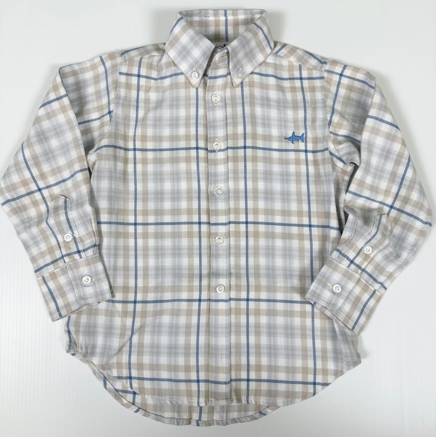 Carter Oxford Shirt Khaki/Blue Plaid