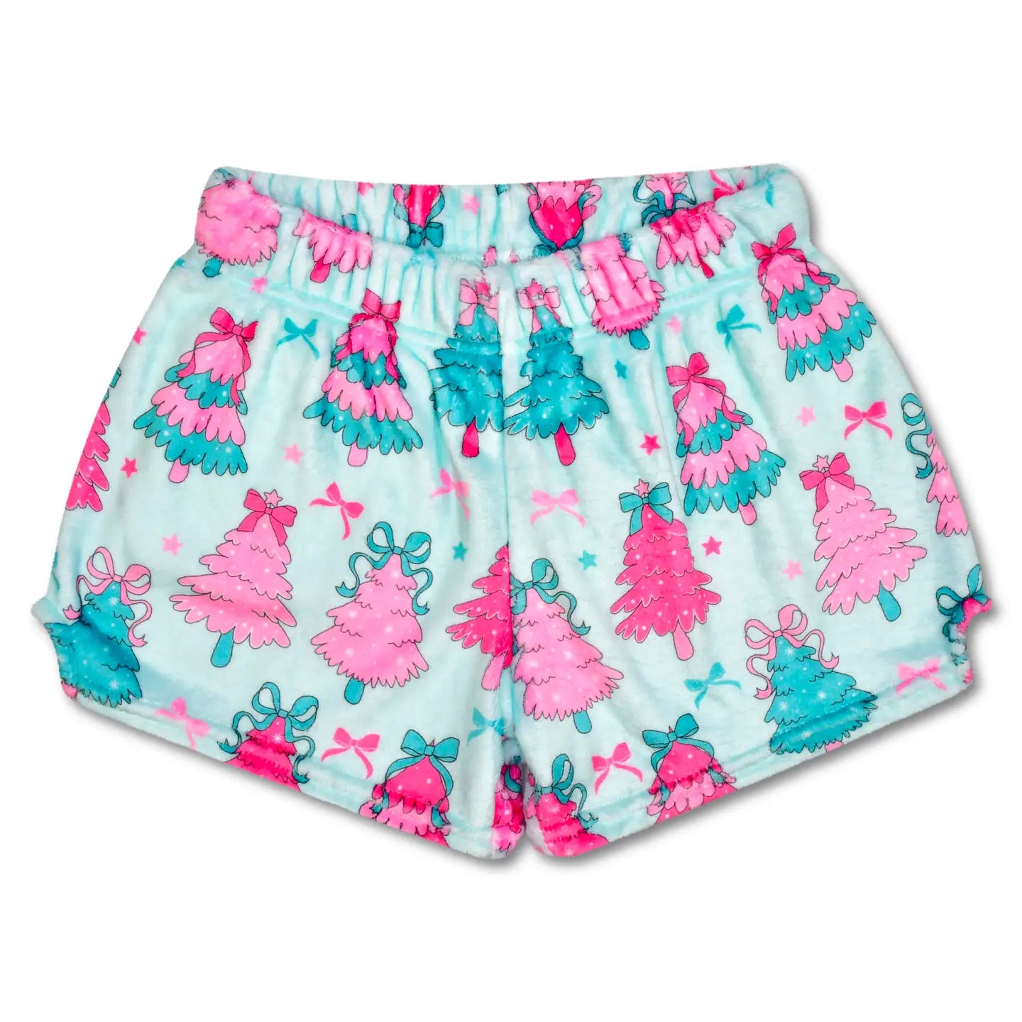 Plush Pajama Shorts, Fancy Trees