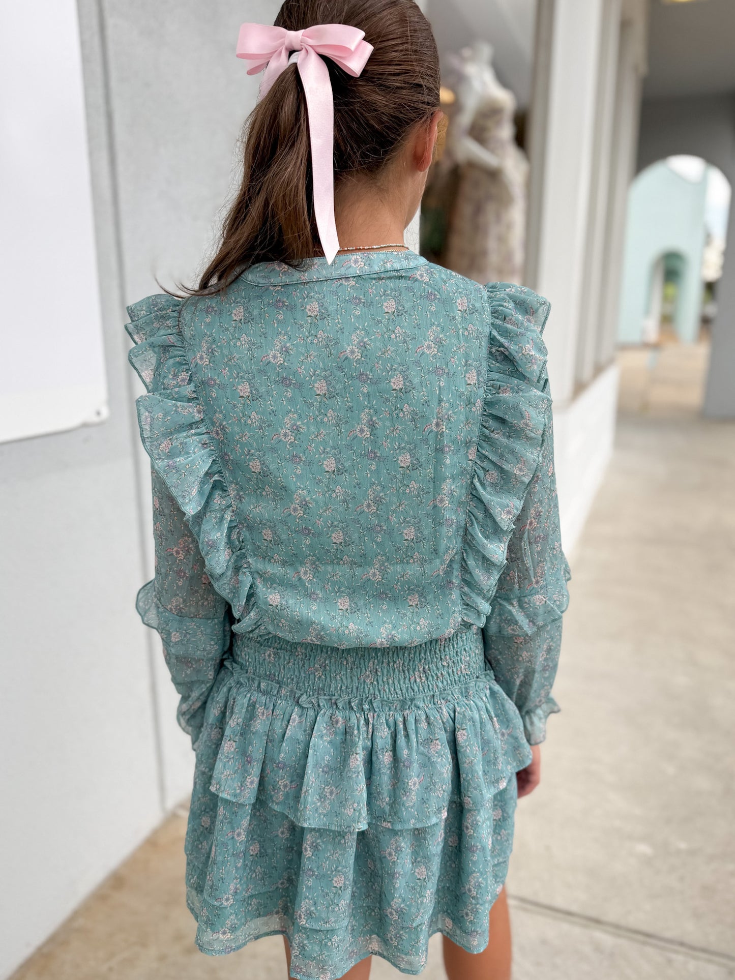 Campbell Dress Whimsy Teal