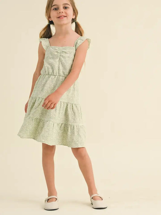 Kiwi Ruffle Strap Tiered Dress