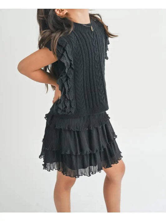 Black Lace Trim Vicky Sweater