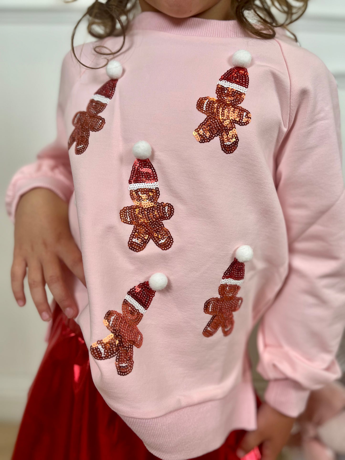 LS Sequin Gingerbread Top