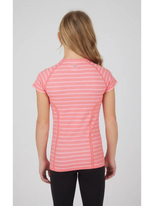Stripe Seamless Crewneck Tee, Desert Flower