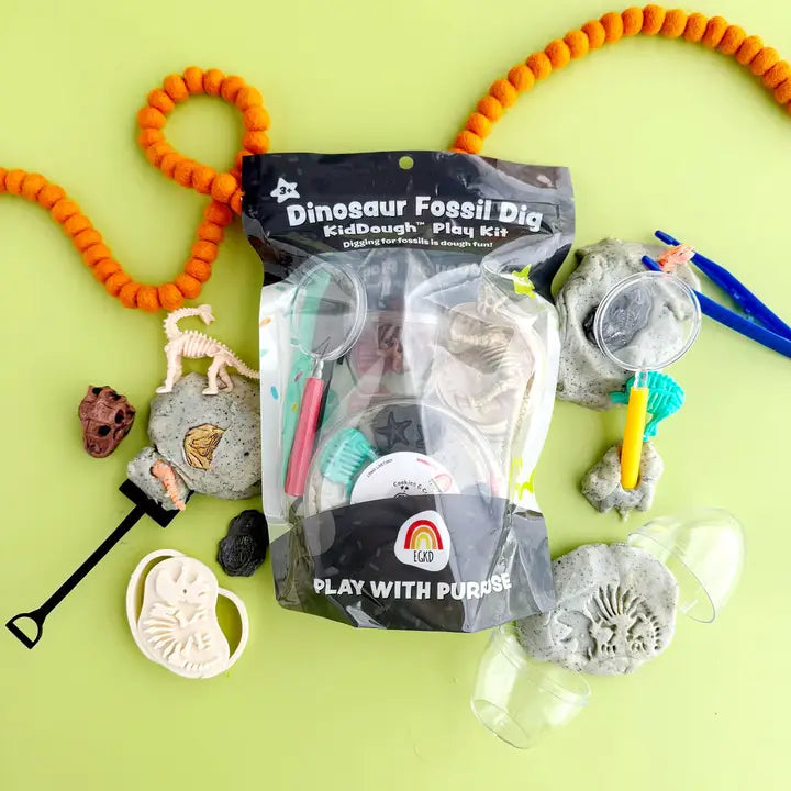 Dinosaur Fossil Dig Playdough kit