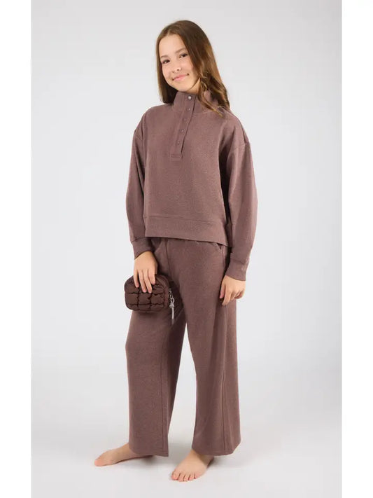 Mock Neck Pullover, Wide Pants, Bubble Bag SET, Shop Bag