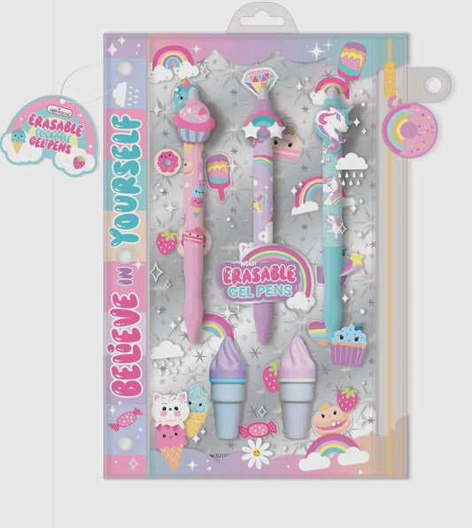 Click and Erasable Gel Pen, Rainbow