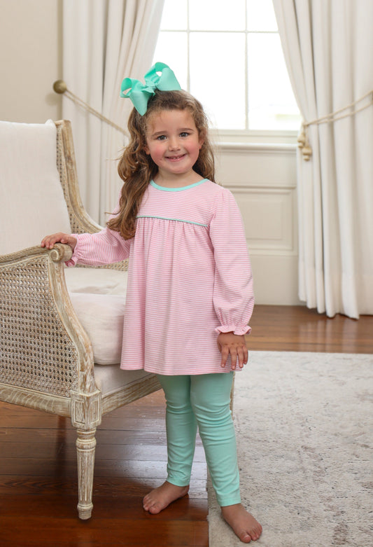 Ellie Pants Set Light Pink/Mint