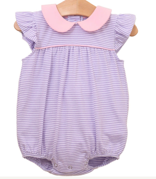 Genevieve Bubble-Lavender Stripe/Light Pink