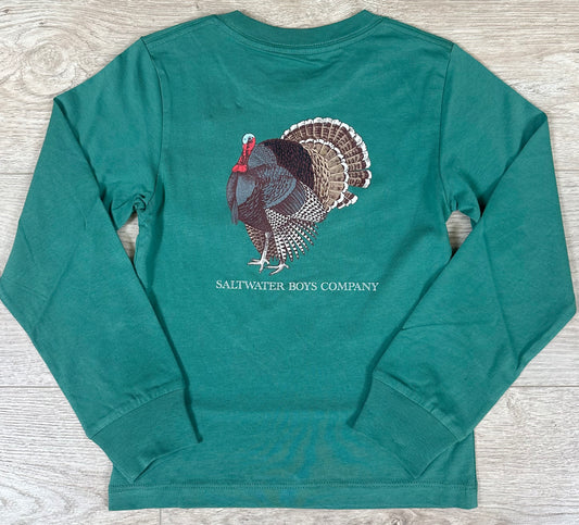 Graphic Tee LS , Green Turkey