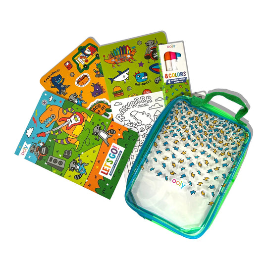 Let's Go! Activity & Coloring Kit, Robo Dino
