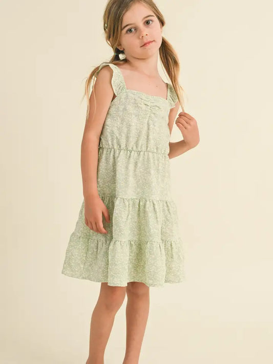 Kiwi Ruffle Strap Tiered Dress