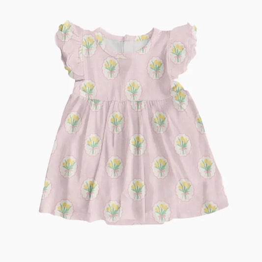 Fancy Tulip Short Sleeve Dress