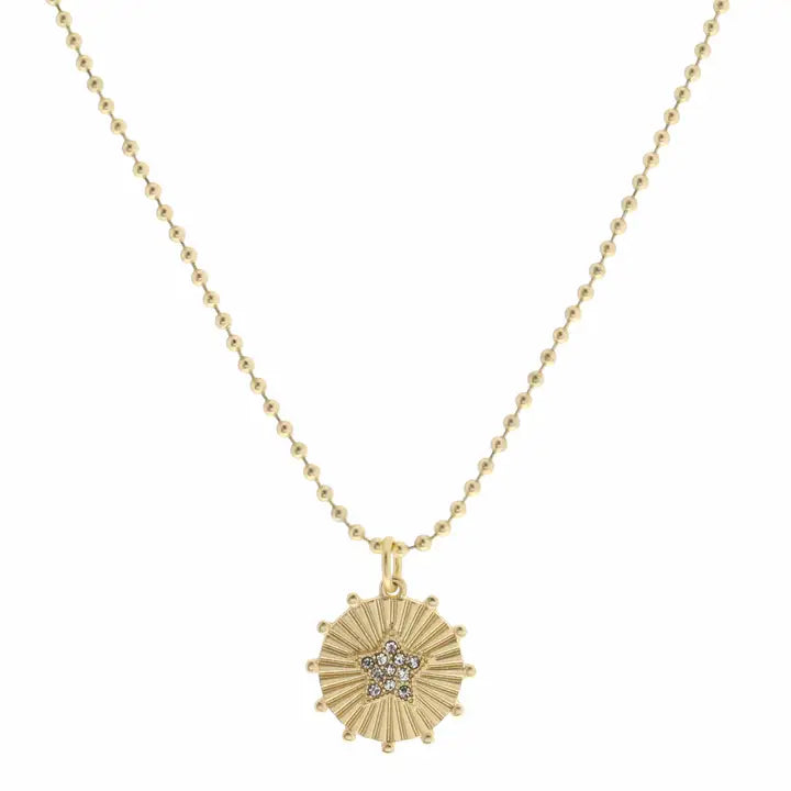 Gold Disk Necklace