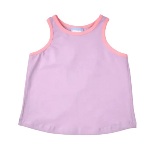Lavender Top, Pink Trim
