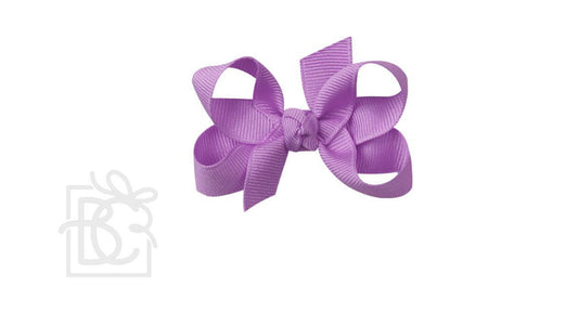 Signature Grosgrain Bow on Alligator Clip 3" Small-5/8", Lt. Orchid
