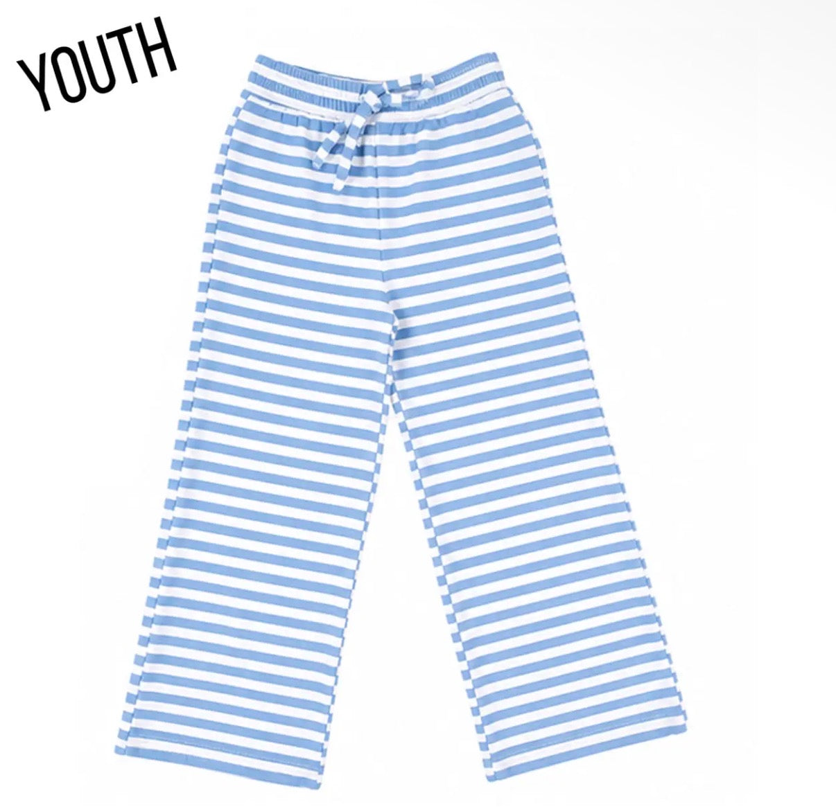 Lulu Mac Striped Lounge Pants, Light Blue