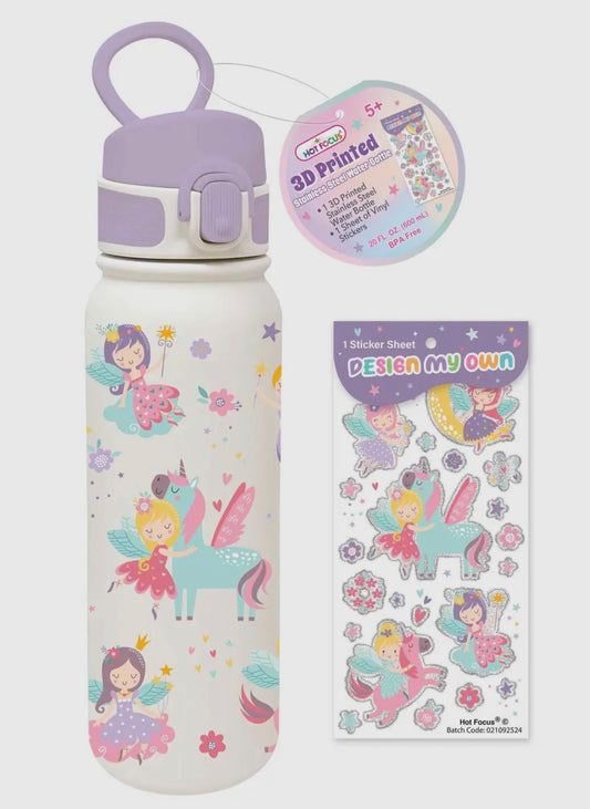 3D Print Stainless Steel Water Bottle, Fairy