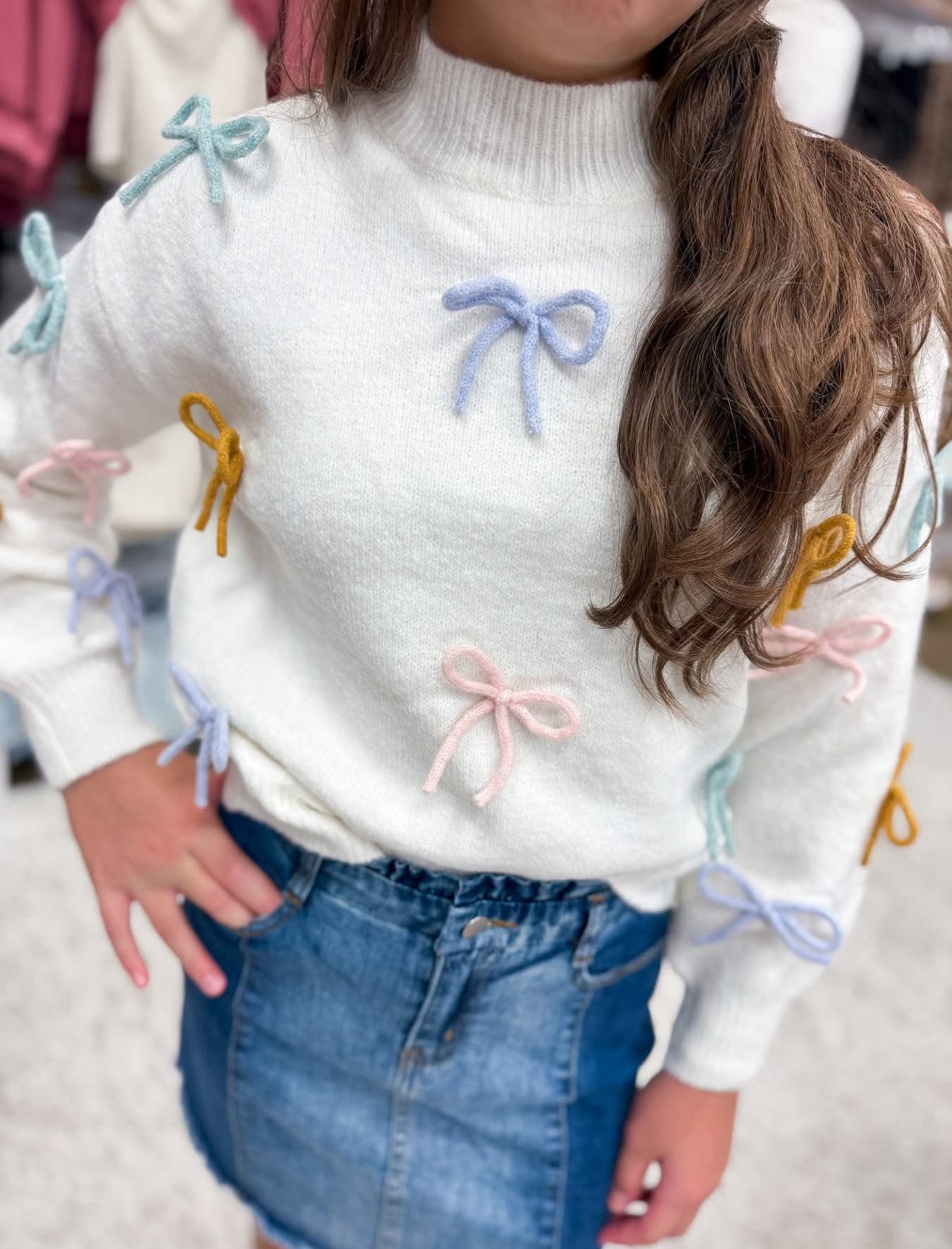 Multi Color Bow Sweater