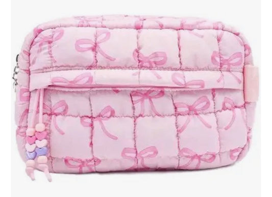 Quilted Scrunchies Printed Bows Pouch