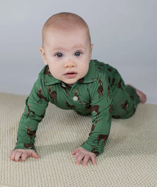 LS Polo Romper, Whitetail Deer