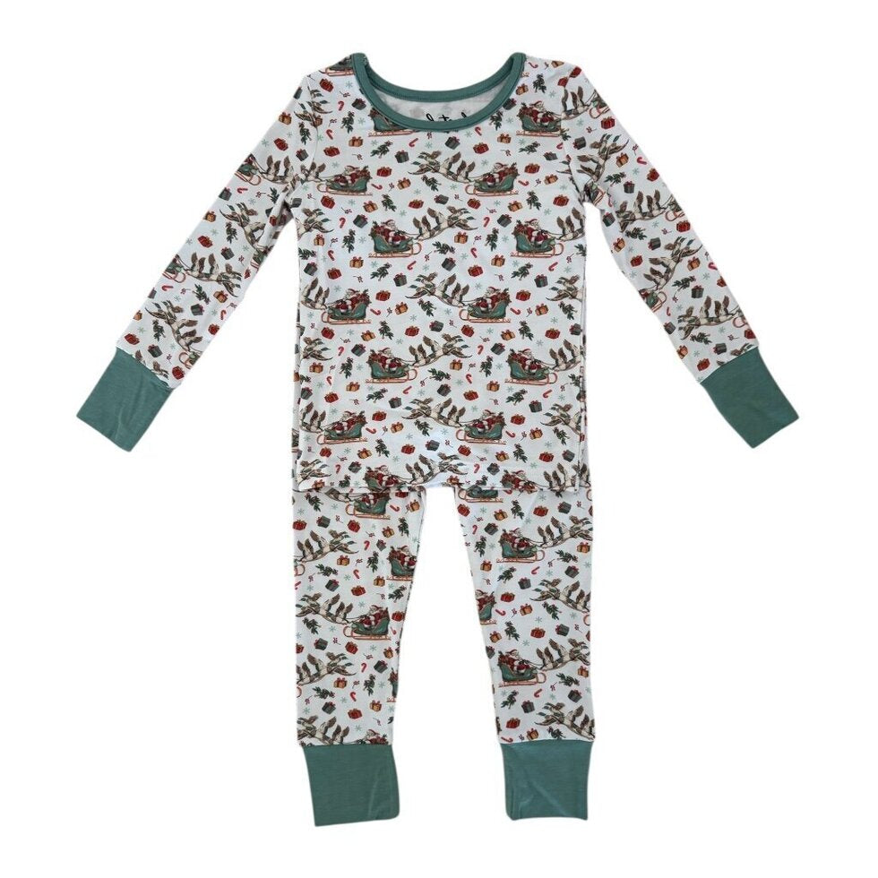 Bamboo Two Piece Pajama Set, Mallards & Mistletoe