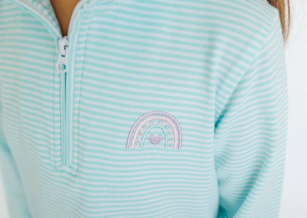 1/4 Zip Pullover, Rainbow