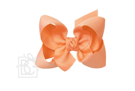 Signature Grosgrain Bow on Alligator Clip 4.5" Large , Creamsicle