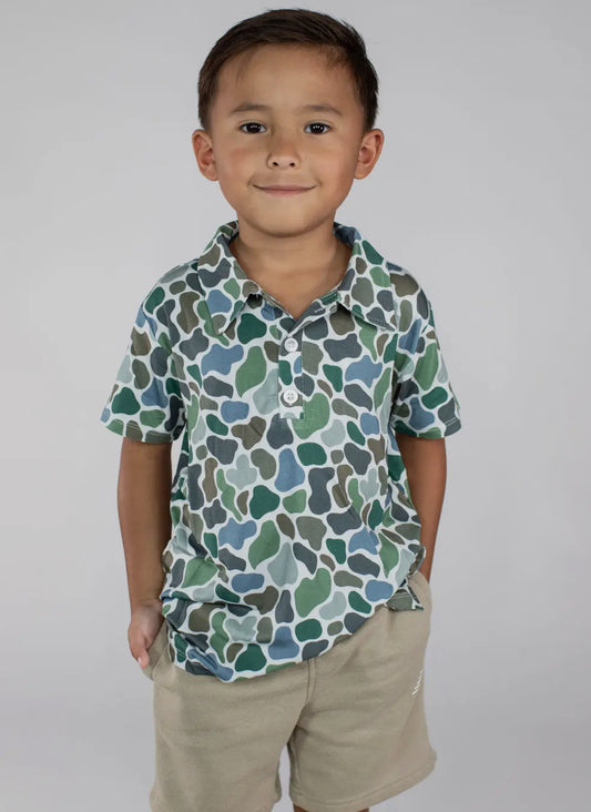 Camo SS Polo Shirt-Camo